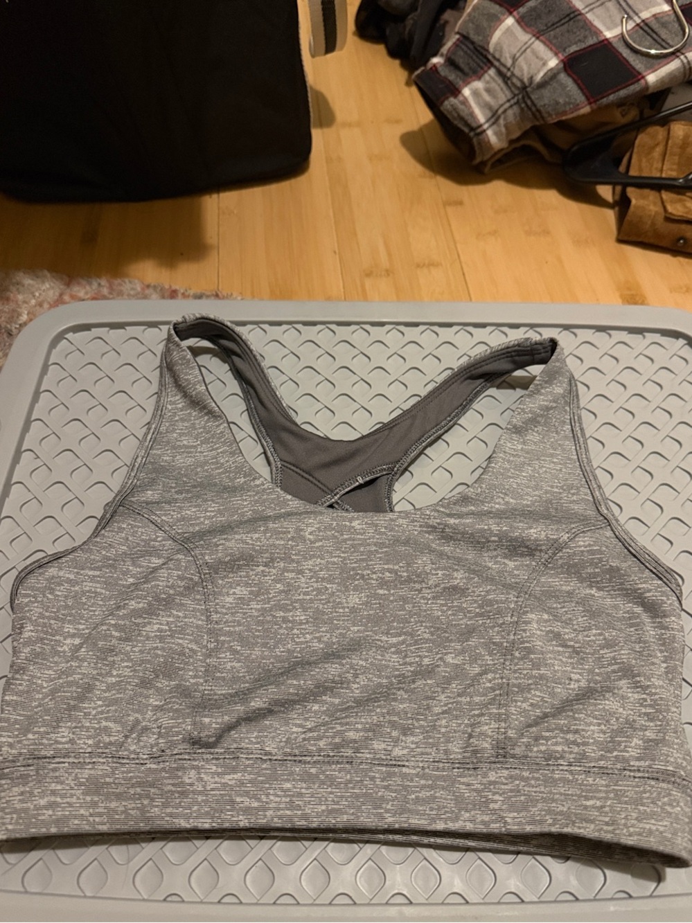 tek gear Gray Heather Racerback Sports Bra